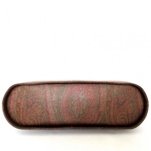 W ETRO MILANO Red Paisley Top Zipper Dome Shaped Hand Bag - Picture 9 of 17